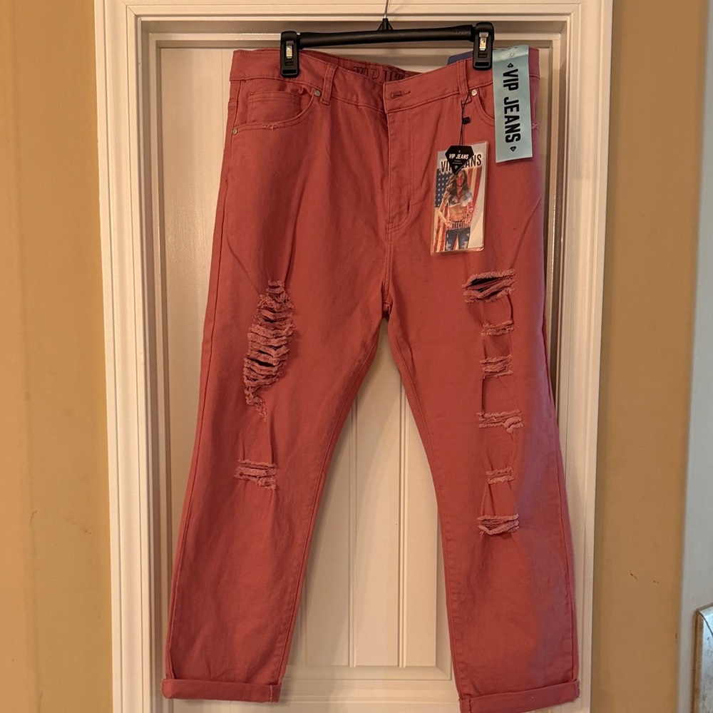 Ashley Stewart VIP women Distressed Relaxed Jeans